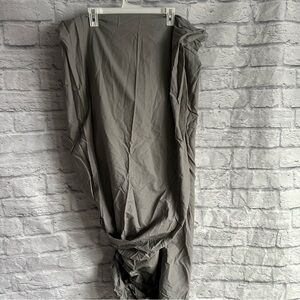 PREOWNED SLEEP NUMBER GREY SPLIT KING FIT SHEET FOR ONE SIDE 300 COUNT COTTON